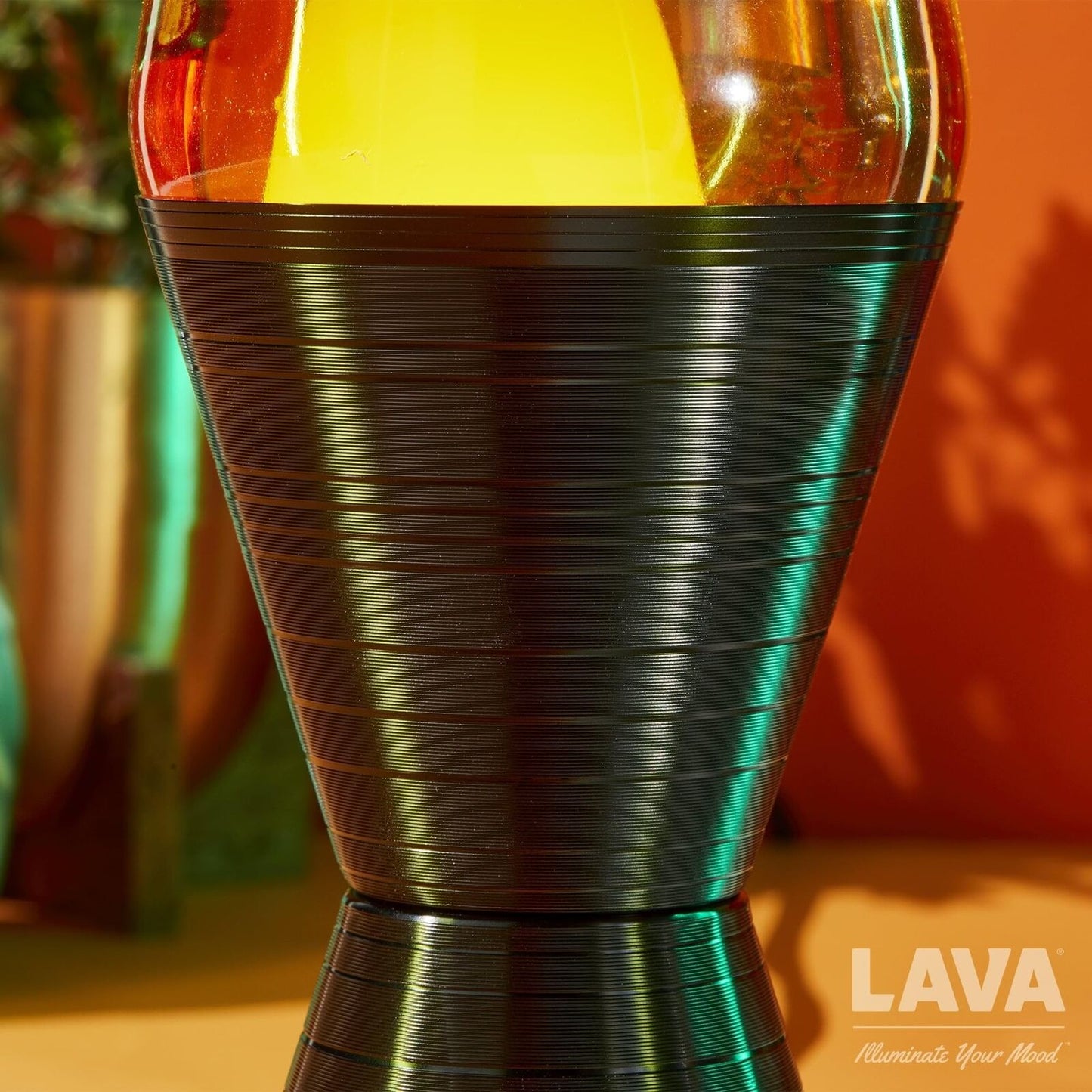 Lava® Lamp - 14.5'' Vinyl Record Grooved Base - the Original Motion Light -