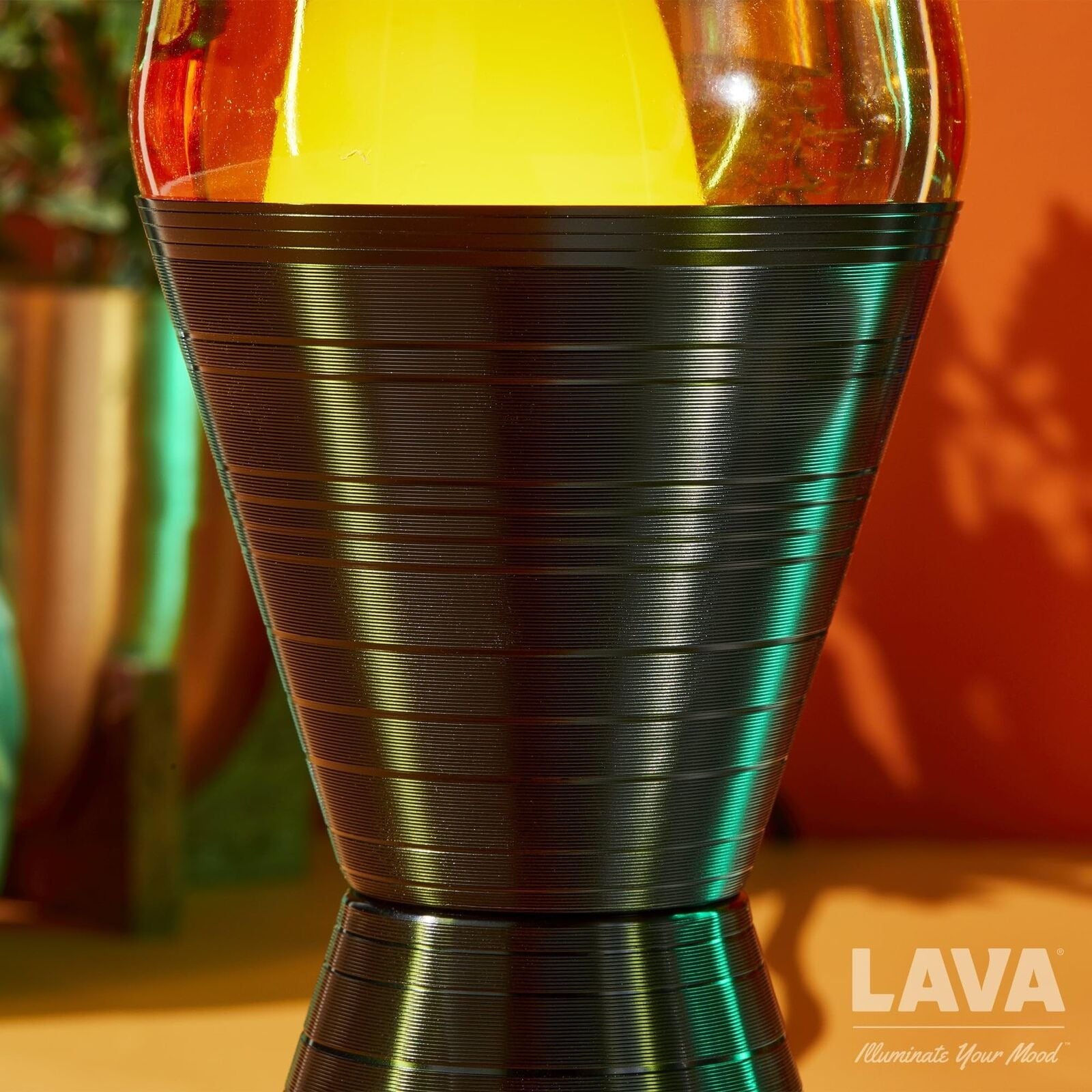 Lava® Lamp - 14.5'' Vinyl Record Grooved Base - the Original Motion Light -