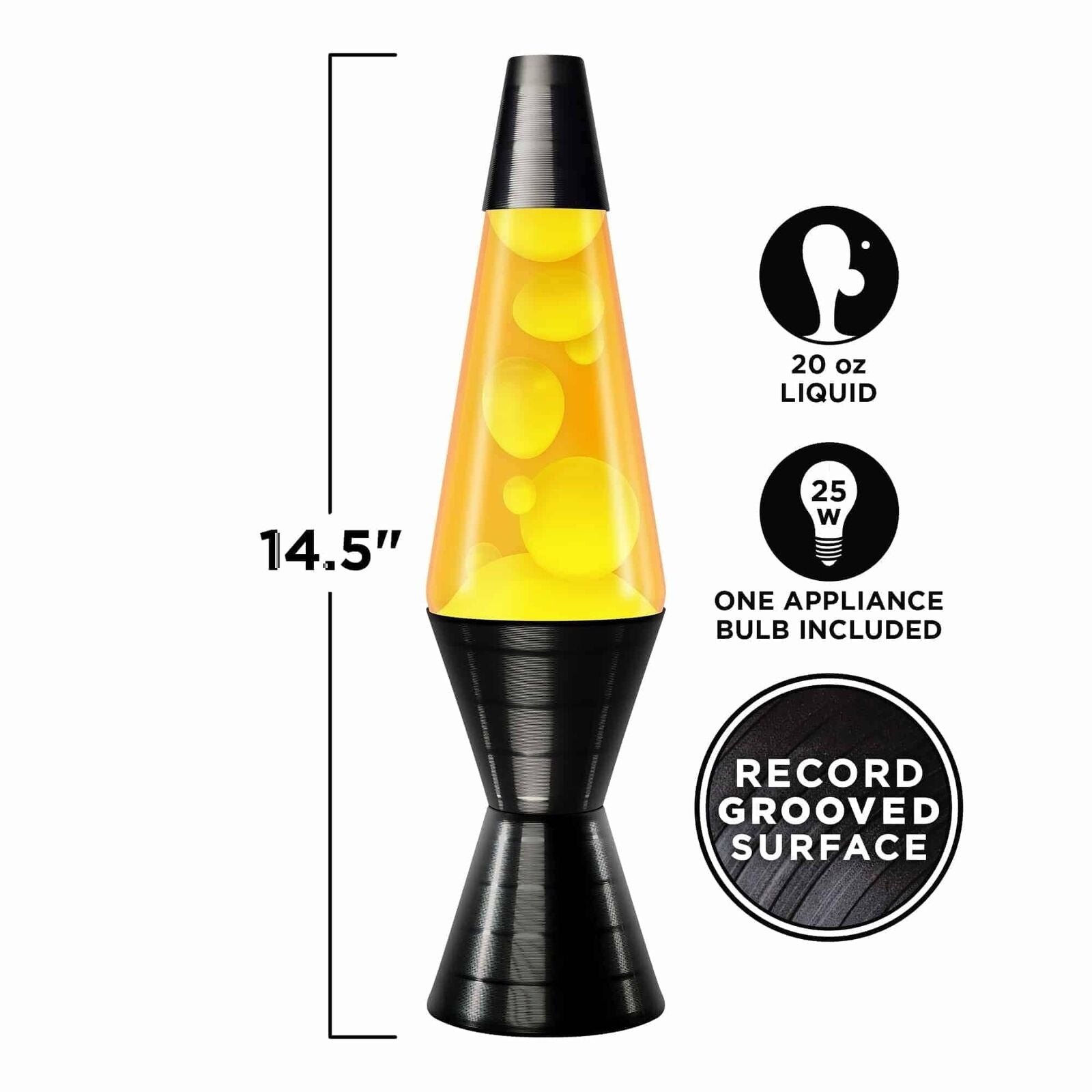 Lava® Lamp - 14.5'' Vinyl Record Grooved Base - the Original Motion Light -